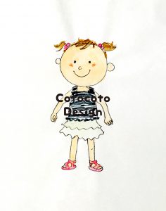 イラスト 夏のお出かけ ３歳女の子 可愛い服でテンションアップ 今では小学生の末っ子はたまに忘れ物します コトコトデザイン